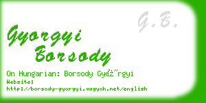 gyorgyi borsody business card